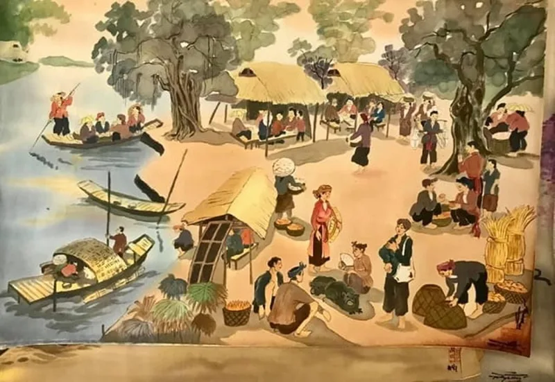 Sơ đồ phân chia 12 lộ kinh điển của nước ta dưới thời vua Trần Thái Tông năm 1242.